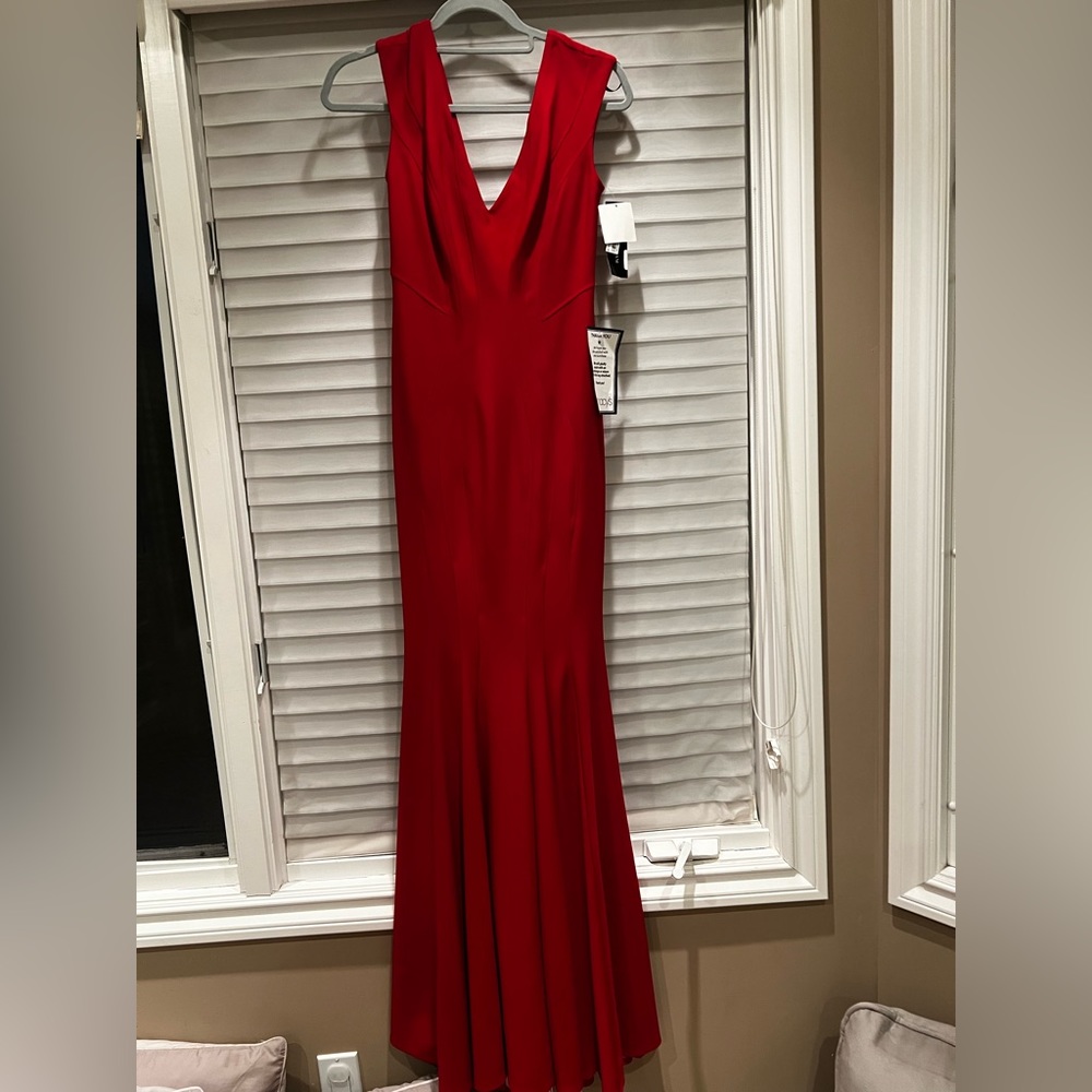 Red maxi dress
